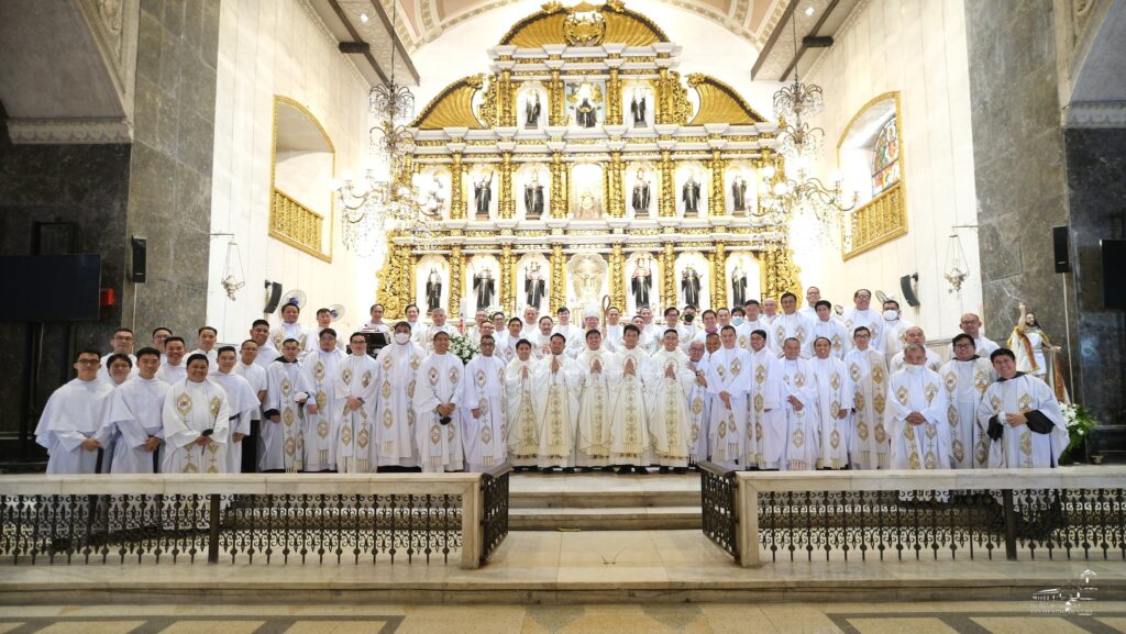 the newly ordained with the Augustinians friars